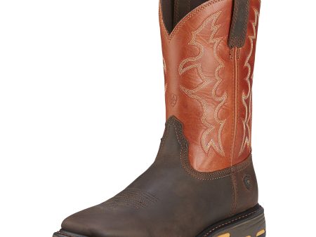 Ariat Workhog Steel Toe (Dark Earth \ Red) Cheap