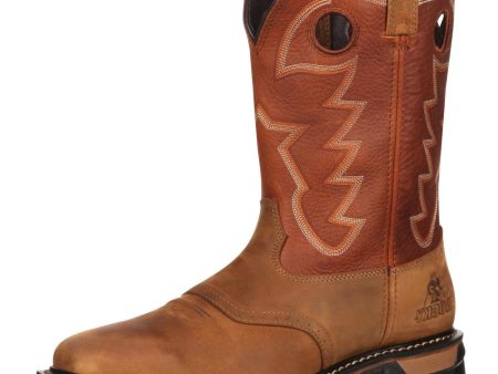 Rocky Original Ride Branson Square Toe Waterproof (Tan and Ochre) Cheap