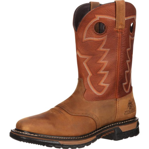 Rocky Original Ride Branson Square Toe Waterproof (Tan and Ochre) Cheap