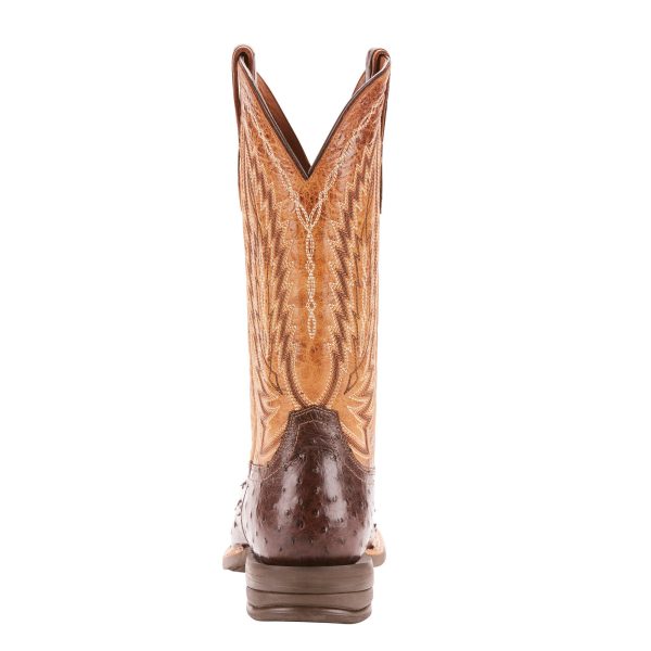 Ariat Relentless Platinum Full Quill Ostrich Boots (Chocolate) Supply