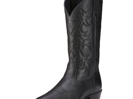 Ariat Heritage Western R Toe (Black Deertan) Cheap