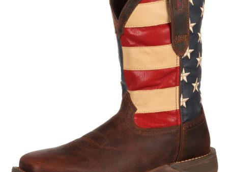 Durango Rebel Patriotic USA Flag Boot (Brown) Online now