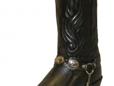 Abilene Sage Concho Western Boot (Black) on Sale