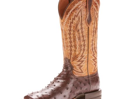 Ariat Relentless Platinum Full Quill Ostrich Boots (Chocolate) Supply