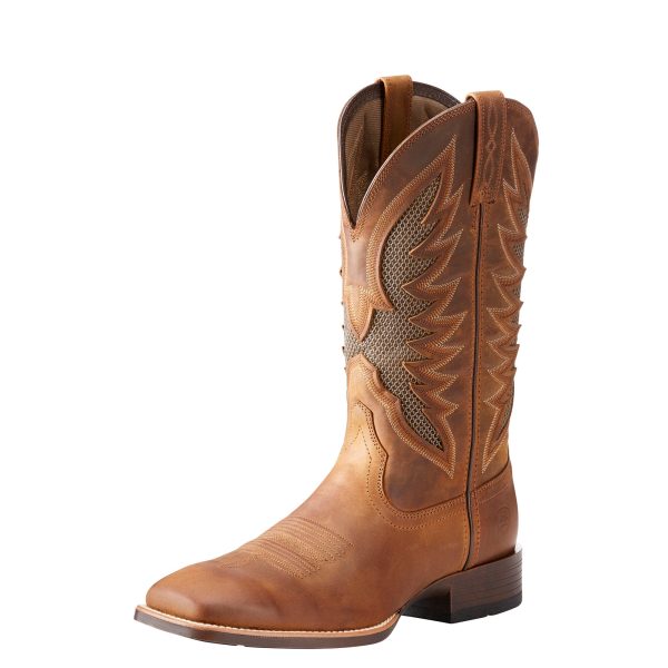 Ariat VentTEK Ultra Western Boot (Distressed Brown) Online Hot Sale