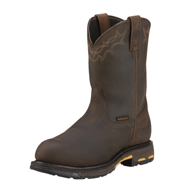 Ariat Workhog H2O Composite Toe (Oily Distressed Brown) For Discount