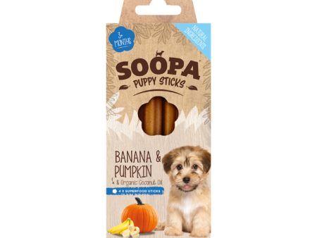 Soopa Banana & Pumpkin Puppy Dental Sticks Online