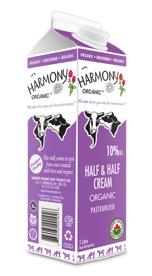 Harmony Organic Half & Half Cream 10% 1L Carton Online Hot Sale