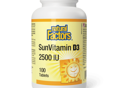 Natural Factors SunVitamin D3 2,500IU 100 Tablets Online Sale