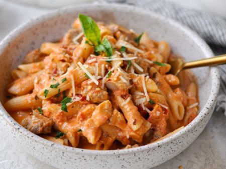 *Penne alla Vodka with Chicken and Sausage Fashion