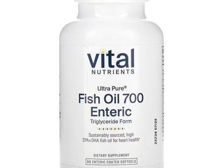 ViTAL Nutrients Ultra Pure® Fish Oil 700 Enteric Pharmaceutical grade 90 Enteric Coated Capsules Online