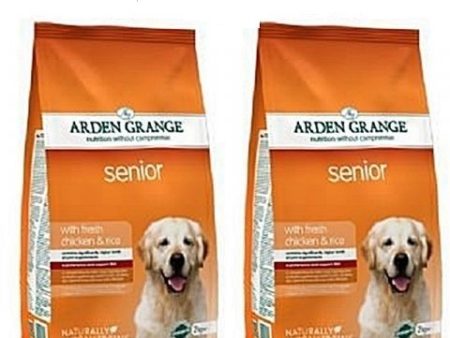 Arden Grange 2 Bag Deal (2 x 12kg) Adult Dog Senior Fresh Chicken & Rice Online Hot Sale