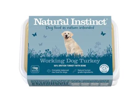 Natural Instinct Raw Working Dog Food - Turkey 1kg For Cheap