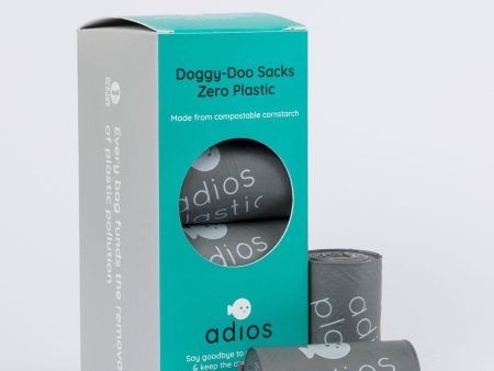 Adios Compostable Dog Poo Bags Grey -120 Bags Fashion