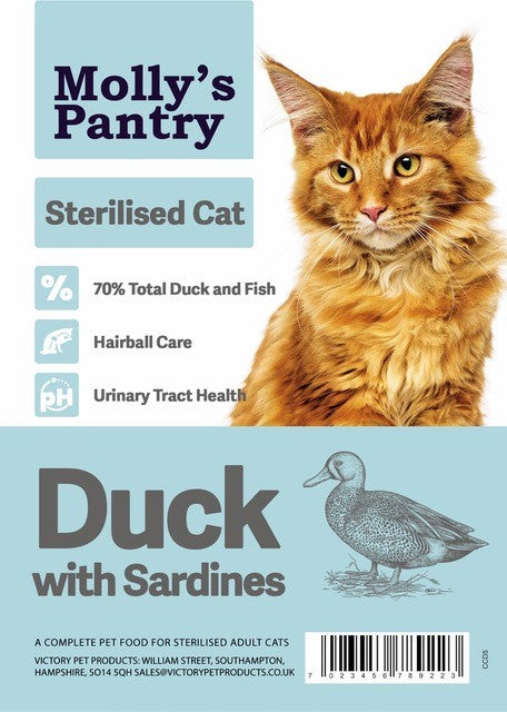 Molly s Pantry Sterilized Adult Cat Food Duck with Sardines on Sale