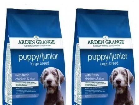 Arden Grange  2 Bag Deal (2 x 12kg) Dry Dog Food Puppy Junior Large Breed Fresh Chicken & Rice Discount