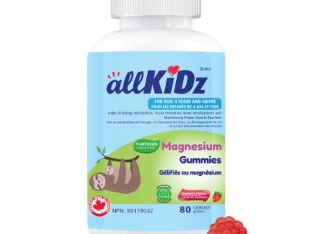 AllKidz Plant-Based Magnesium Gummies 80 Raspberry Gummies Cheap