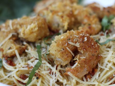 Parmesan Crusted Garlic Shrimp with Angel Hair Pasta Discount