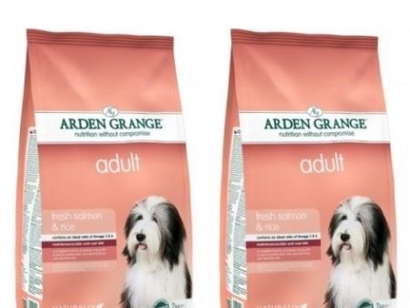 Arden Grange 2 x 12kg 2 Bag Deal Adult Dog Food Fresh Salmon & Rice Fashion