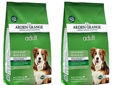 Arden Grange 2 Bag Deal (2 x 12kg) Adult Dog Food Fresh Lamb & Rice For Discount