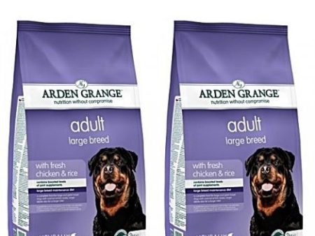 Arden Grange 2 Bag Deal (2 x 12kg) Adult Dog Large Breed Fresh Chicken & Rice For Sale