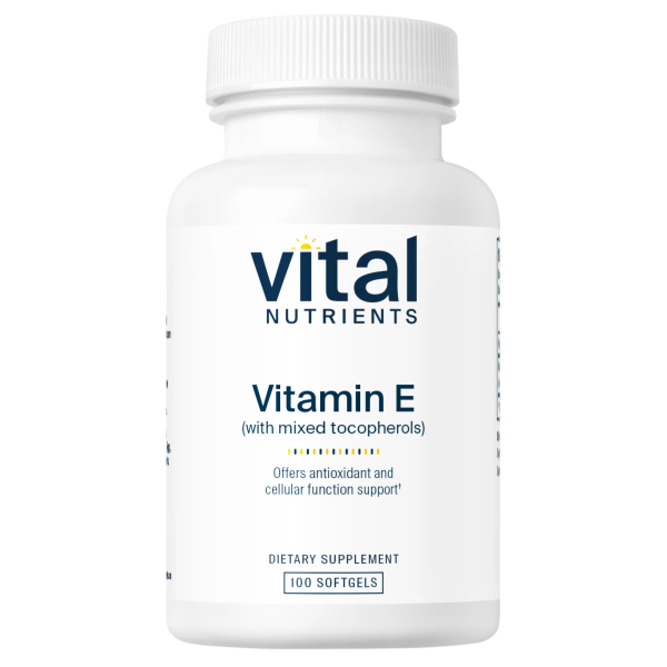 Vital Nutrients Vitamin E  (with mixed tocopherols) 100 softgels Discount