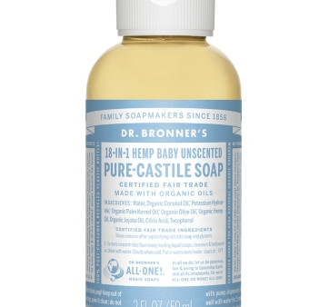 Dr. Bronner s 18-In-1 Hemp Baby Unsented Pure Castile Soap (2oz) For Cheap