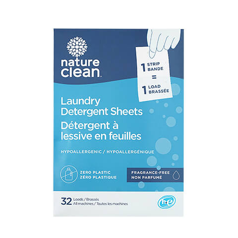 Nature Clean Laundry Detergent Sheets Fragrance- Free 32 Strips Sale